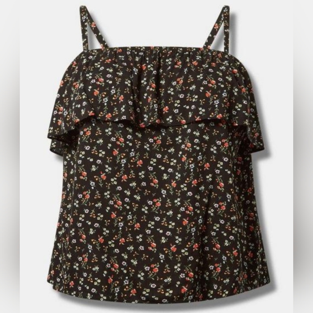 NWT Floral Black Women's Top